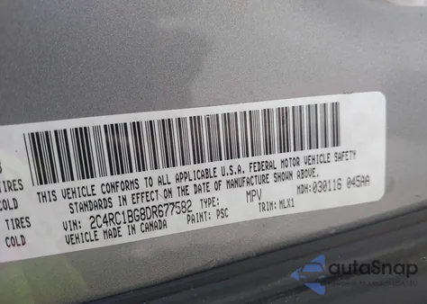 2013 Chrysler Town & Country Touring z USA, uszkodzony, nr VIN 2C4RC1BG8DR677582